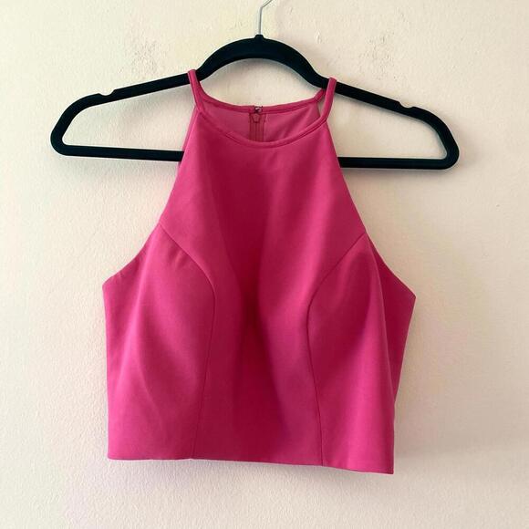 SHERRI HILL hot pink two piece maxi prom dress - Picture 3 of 8